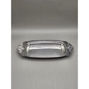 Vintage Wallace Baroque Silverplate Bread Tray Oblong Serving Platter 210